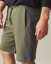 Men's Colorblock Sweatshort - Olive Dark Charcoal